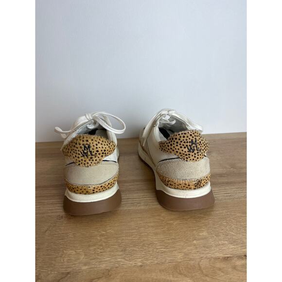 Madewell Kickoff Trainer Sneakers in Leather and Spot Dot Calf Hair Size 9.5 - Picture 4 of 11